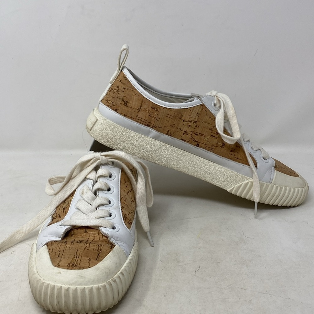 Veronica Beard Parise Cork Sneaker in Natural